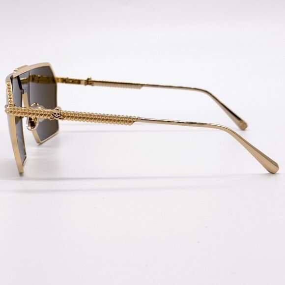 NEW PHILIPP PLEIN STUD SPP076V 400G GOLD MEN SUNGLASSES PHILIPP PLEIN - Picture 8 of 11
